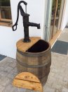 Holzfass Pumpfass 225 Liter mit Deckel Wasserspiel